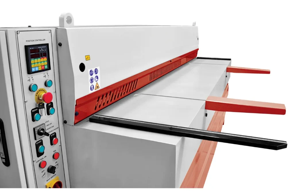 GMRL guillotine shear front support arms for sheet metal handling